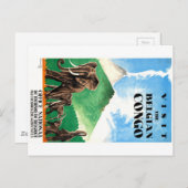 Carte Postale Affiche de voyage des éléphants belges du Congo 19 (Devant / Derrière)