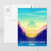 Carte Postale Affiche de voyage du Cleveland Volcano Alaska (Devant / Derrière)