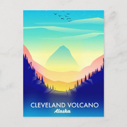 Carte Postale Affiche de voyage du Cleveland Volcano Alaska (Devant)