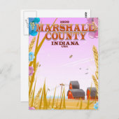 Carte Postale Affiche de voyage du comté de Marshall '1836' Indi (Devant / Derrière)