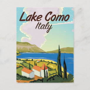 Carte Postale Affiche de voyage du lac de Côme en Italie