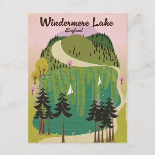 Carte Postale affiche de voyage du lac Windermere