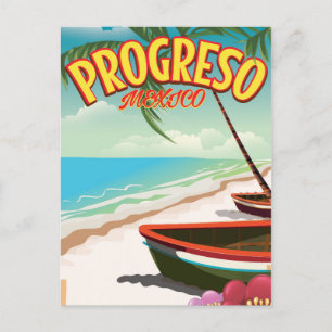 Carte Postale Affiche de voyage du Mexique Progreso