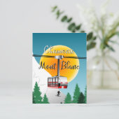 Carte Postale Affiche de voyage du Mont Blanc Chamonix (Debout devant)