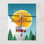 Carte Postale Affiche de voyage du Mont Blanc Chamonix (Devant)