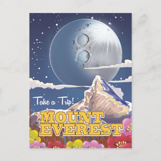 Carte Postale Affiche de voyage du Mont Everest (Devant)