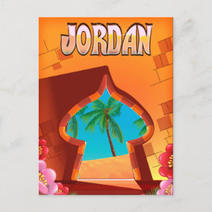 Carte Postale Affiche de voyage du palais de Jordanie