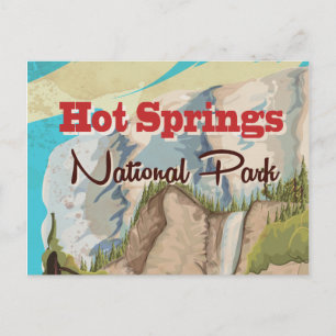 Carte Postale Affiche de voyage du parc national de Hot Springs