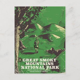 Carte Postale affiche de voyage du parc national des Great Smoky