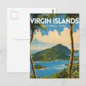 Carte Postale Affiche de voyage du parc national des Îles Vierge (Devant / Derrière)