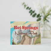 Carte Postale affiche de voyage du parc national Hot Springs (Debout devant)