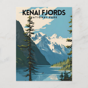 Carte Postale Affiche de voyage du parc national Kenai Fjords