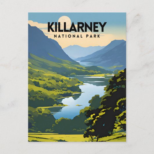 Carte Postale Affiche de voyage du parc national Killarney (Devant)