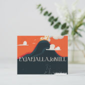 Carte Postale Affiche de voyage du volcan Eyjafjallajökull (Debout devant)