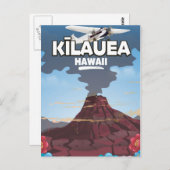 Carte Postale Affiche de voyage du volcan Kīlauea Hawaii (Devant / Derrière)