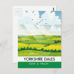 Carte Postale Affiche de voyage du Yorkshire Dales.