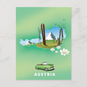Carte Postale Affiche de voyage en Autriche