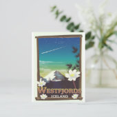 Carte Postale Affiche de voyage en Islande de Westfjords (Debout devant)