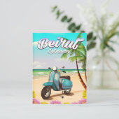 Carte Postale Affiche de voyage en Scooter Beirut Lebanon (Debout devant)