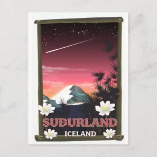 Carte Postale Affiche de voyage en Suðurland Islande