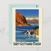 Carte Postale Affiche de voyage en Suisse (Devant / Derrière)