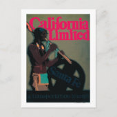 Carte Postale Affiche de voyage en train California Limited (Devant)