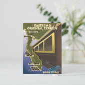 Carte Postale Affiche de voyage en train oriental (Debout devant)
