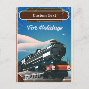 Carte Postale Affiche de voyage en train personnalisée