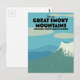 Carte Postale Affiche de voyage Great Smoky Mountains.
