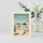 Carte Postale Affiche de voyage Grèce Santorin (Debout devant)