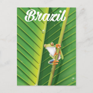 Carte Postale Affiche de voyage grenouille arboricole de la forê