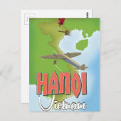 Carte Postale Affiche de voyage Hanoï Vietnam (Devant / Derrière)