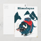 Carte Postale Affiche de voyage Himalayas Vintage (Devant / Derrière)