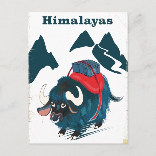 Carte Postale Affiche de voyage Himalayas Vintage (Devant)