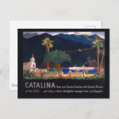 Carte Postale Affiche de voyage - Île Santa Catalina, Californie (Devant / Derrière)