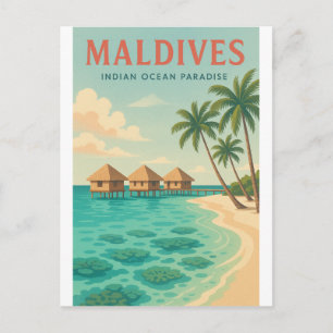 Carte Postale Affiche de voyage (Îles Maldives)