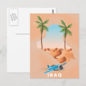 Carte Postale Affiche de voyage illustrée de l'Irak. (Devant / Derrière)