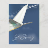 Carte Postale Affiche de voyage Jet Away. (Devant)