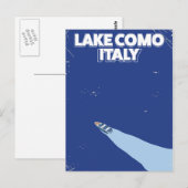Carte Postale affiche de voyage lac de come italie (Devant / Derrière)