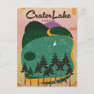 Carte Postale Affiche de voyage lac de cratère Canada