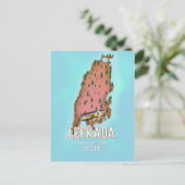 Carte Postale Affiche de voyage Lefkada Grèce. (Debout devant)