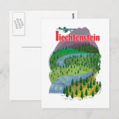 Carte Postale affiche de voyage liechtenstein (Devant / Derrière)