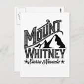 Carte Postale Affiche de voyage Mount Whitney Sierra Nevada (Devant / Derrière)