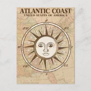 Carte Postale Affiche de voyage nautique vintage de Baltimore Ma