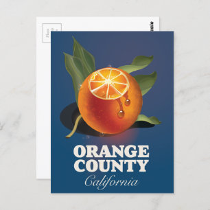 Carte Postale Affiche de voyage Orange County California.