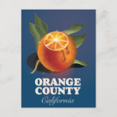 Carte Postale Affiche de voyage Orange County California. (Devant)