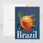 Carte Postale Affiche de voyage Oranges du Brésil (Devant / Derrière)