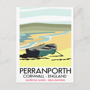Carte Postale Affiche de voyage Perranporth Cornouailles bord de