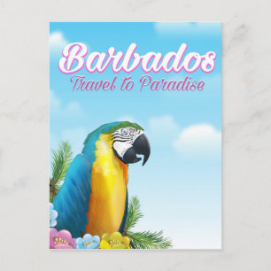 Carte Postale Affiche de voyage Perroquet de la Barbade