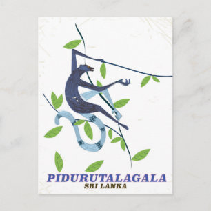 Carte Postale Affiche de voyage Pidurutalagala Sri Lanka.